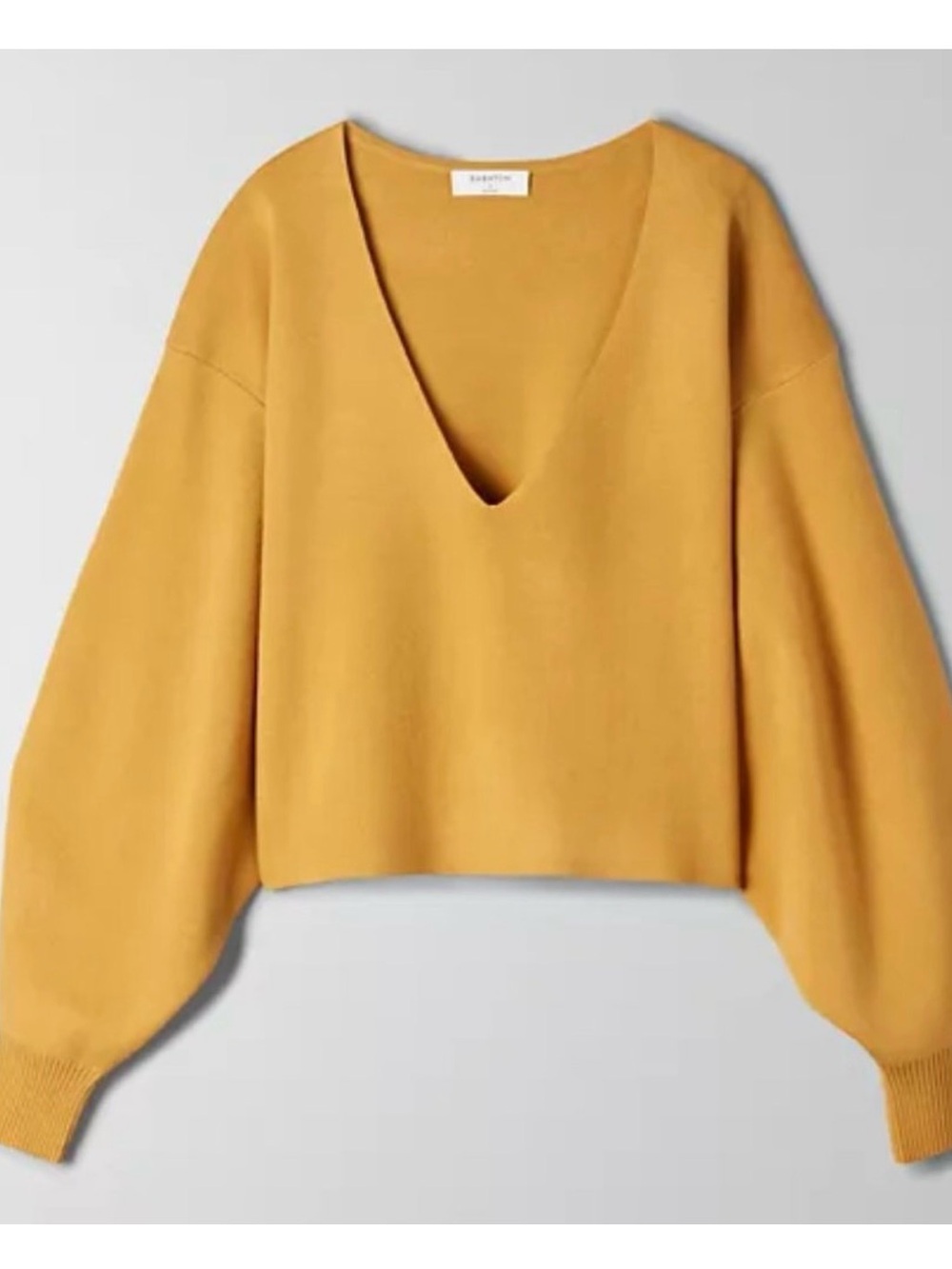 Babaton Wren Sweater in Mustard Yellow - Aritzia